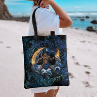 Samoa Siva Afi Tote Bag Fireknife Fire Dance Pacific Tribal Motif