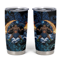 Samoa Siva Afi Tumbler Cup Fireknife Fire Dance Pacific Tribal Motif