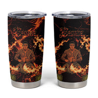Samoa Siva Afi Dance Fireknife Tumbler Cup Polynesian Heritage Fire Dance