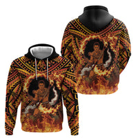 Samoa Siva Afi Dance Fireknife Hoodie Samoan Tribal Motif Dancing in the Fire