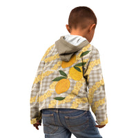 Maku'e Hawaiian Mango Palaka Kid Hoodie Aloha Hibiscus Pikake Lei