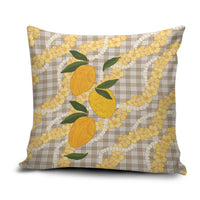 Maku'e Hawaiian Mango Palaka Pillow Cover Aloha Hibiscus Pikake Lei