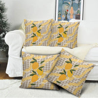 Maku'e Hawaiian Mango Palaka Pillow Cover Aloha Hibiscus Pikake Lei