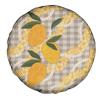 Maku'e Hawaiian Mango Palaka Spare Tire Cover Aloha Hibiscus Pikake Lei