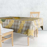 Maku'e Hawaiian Mango Palaka Tablecloth Aloha Hibiscus Pikake Lei