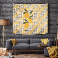 Maku'e Hawaiian Mango Palaka Tapestry Aloha Hibiscus Pikake Lei