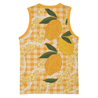 Alani Hawaiian Mango Palaka Basketball Jersey Aloha Hibiscus Pikake Lei