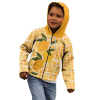 Alani Hawaiian Mango Palaka Kid Hoodie Aloha Hibiscus Pikake Lei