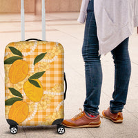 Alani Hawaiian Mango Palaka Luggage Cover Aloha Hibiscus Pikake Lei
