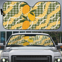 Uliuli Ahiahia Hawaiian Mango Palaka Auto Sun Shade Aloha Hibiscus Pikake Lei
