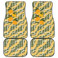 Uliuli Ahiahia Hawaiian Mango Palaka Car Mats Aloha Hibiscus Pikake Lei