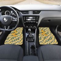 Uliuli Ahiahia Hawaiian Mango Palaka Car Mats Aloha Hibiscus Pikake Lei
