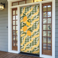 Uliuli Ahiahia Hawaiian Mango Palaka Door Cover Aloha Hibiscus Pikake Lei