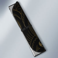 Hawaiian Mango Tribal Tattoo Auto Sun Shade Gold Pacific Traditional Pattern