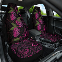 Hawaiian Mango Tribal Tattoo Car Seat Cover Pink Pacific Traditional Pattern