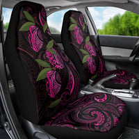 Hawaiian Mango Tribal Tattoo Car Seat Cover Pink Pacific Traditional Pattern