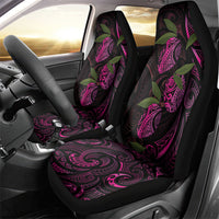 Hawaiian Mango Tribal Tattoo Car Seat Cover Pink Pacific Traditional Pattern