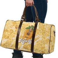 Hawaiian Mango Ukulele Travel Bag Retro Yellow Hibiscus Pikake Lei