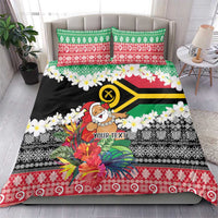 Personalised Vanuatu Joyeux Noel Bedding Set Proud To Be a Ni-Van Sand Drawing Art - Polynesian Pride