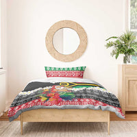 Personalised Vanuatu Joyeux Noel Bedding Set Proud To Be a Ni-Van Sand Drawing Art - Polynesian Pride