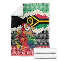 Personalised Vanuatu Joyeux Noel Blanket Proud To Be a Ni-Van Sand Drawing Art - Polynesian Pride