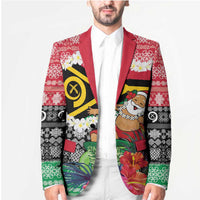 Personalised Vanuatu Joyeux Noel Blazer Proud To Be a Ni-Van Sand Drawing Art - Polynesian Pride