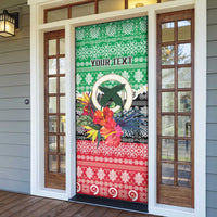 Personalised Vanuatu Joyeux Noel Door Cover Proud To Be a Ni-Van Sand Drawing Art LT9 - Polynesian Pride