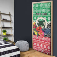 Personalised Vanuatu Joyeux Noel Door Cover Proud To Be a Ni-Van Sand Drawing Art LT9 - Polynesian Pride