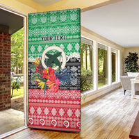 Personalised Vanuatu Joyeux Noel Door Cover Proud To Be a Ni-Van Sand Drawing Art LT9 - Polynesian Pride