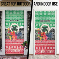 Personalised Vanuatu Joyeux Noel Door Cover Proud To Be a Ni-Van Sand Drawing Art LT9 - Polynesian Pride