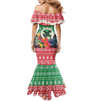 Personalised Vanuatu Joyeux Noel Family Matching Mermaid Dress and Hawaiian Shirt Proud To Be a Ni-Van Sand Drawing Art - Polynesian Pride