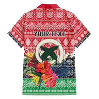 Personalised Vanuatu Joyeux Noel Family Matching Tank Maxi Dress and Hawaiian Shirt Proud To Be a Ni-Van Sand Drawing Art - Polynesian Pride