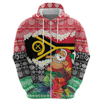 Personalised Vanuatu Joyeux Noel Hoodie Proud To Be a Ni-Van Sand Drawing Art - Polynesian Pride