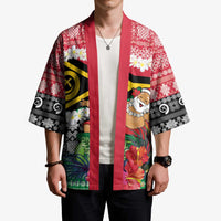 Personalised Vanuatu Joyeux Noel Kimono Proud To Be a Ni-Van Sand Drawing Art - Polynesian Pride