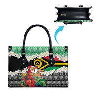 Personalised Vanuatu Joyeux Noel Leather Bag Proud To Be a Ni-Van Sand Drawing Art LT9 - Polynesian Pride