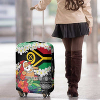 Personalised Vanuatu Joyeux Noel Luggage Cover Proud To Be a Ni-Van Sand Drawing Art - Polynesian Pride