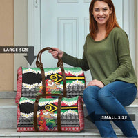 Personalised Vanuatu Joyeux Noel Travel Bag Proud To Be a Ni-Van Sand Drawing Art LT9 - Polynesian Pride