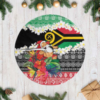 Vanuatu Joyeux Noel Tree Skirt Proud To Be a Ni-Van Sand Drawing Art LT9 Casual Red - Polynesian Pride