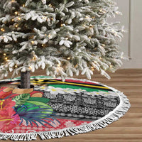 Vanuatu Joyeux Noel Tree Skirt Proud To Be a Ni-Van Sand Drawing Art LT9 - Polynesian Pride