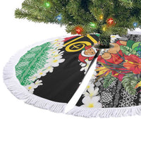 Vanuatu Joyeux Noel Tree Skirt Proud To Be a Ni-Van Sand Drawing Art LT9 - Polynesian Pride