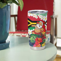Personalised Vanuatu Joyeux Noel Tumbler Cup Proud To Be a Ni-Van Sand Drawing Art LT9 - Polynesian Pride