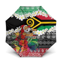 Personalised Vanuatu Joyeux Noel Umbrella Proud To Be a Ni-Van Sand Drawing Art LT9 One Size Folded 11.42 inch Opened Diameter 37.4 inch Red - Polynesian Pride