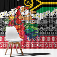 Personalised Vanuatu Joyeux Noel Window Curtain Proud To Be a Ni-Van Sand Drawing Art - Polynesian Pride