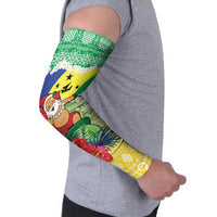 Personalised Malampa Joyeux Noel Arm Sleeves Proud To Be a Ni-Van Sand Drawing Art - Polynesian Pride