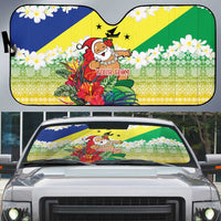 Personalised Malampa Joyeux Noel Auto Sun Shade Proud To Be a Ni-Van Sand Drawing Art LT9 Lime - Polynesian Pride