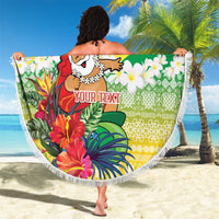 Personalised Malampa Joyeux Noel Beach Blanket Proud To Be a Ni-Van Sand Drawing Art LT9 - Polynesian Pride