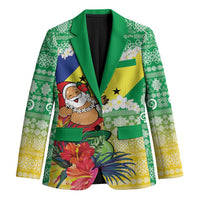 Personalised Malampa Joyeux Noel Blazer Proud To Be a Ni-Van Sand Drawing Art - Polynesian Pride
