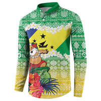Personalised Malampa Joyeux Noel Button Sweatshirt Proud To Be a Ni-Van Sand Drawing Art LT9 - Polynesian Pride