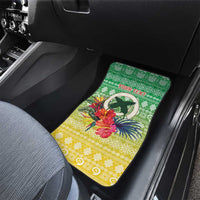 Personalised Malampa Joyeux Noel Car Mats Proud To Be a Ni-Van Sand Drawing Art - Polynesian Pride