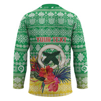 Personalised Malampa Joyeux Noel Hockey Jersey Proud To Be a Ni-Van Sand Drawing Art LT9 - Polynesian Pride